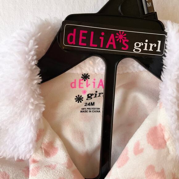 Delias Girl Toddler Girl’s So Soft Long Sleeve Pijama Set size 24M, Leopard Pink - Picture 5 of 9